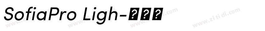 SofiaPro Ligh字体转换